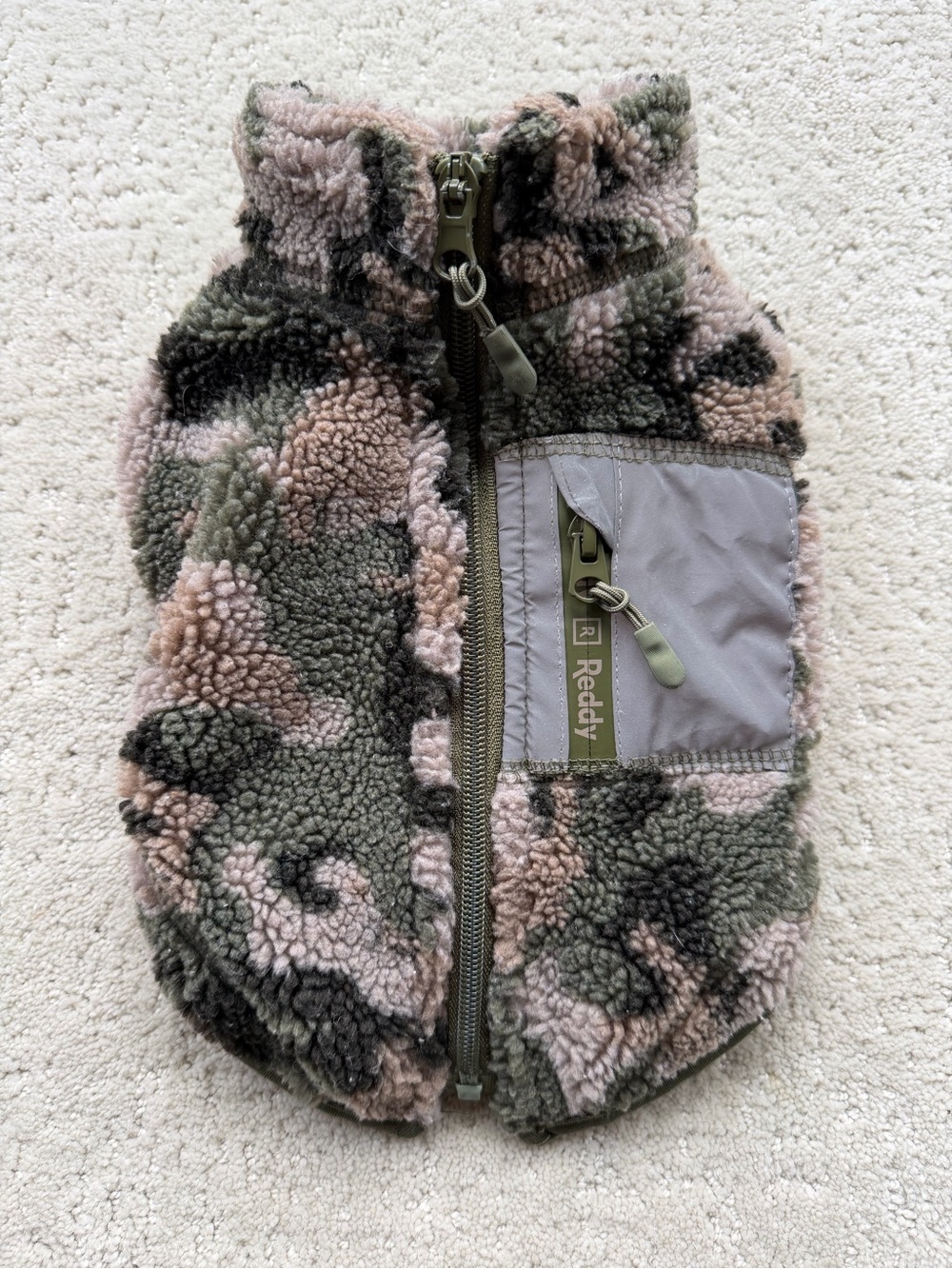 Reddy XXS Camo Sherpa Dog Jacket Fleece Zip Vest Petco